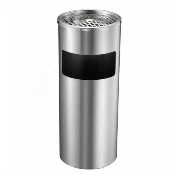 פח מאפרה נירוסטה כסוף עם רשת אלומיניום עליונה - Clean Spot קלין ספוט