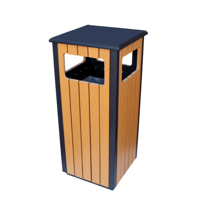 פח מרובע חיפוי עץ - ללא מאפרה - Clean Spot קלין ספוט