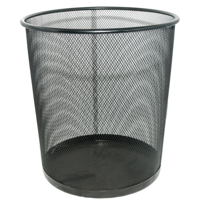 פח משרדי מתכת צבע שחור מט - Clean Spot קלין ספוט