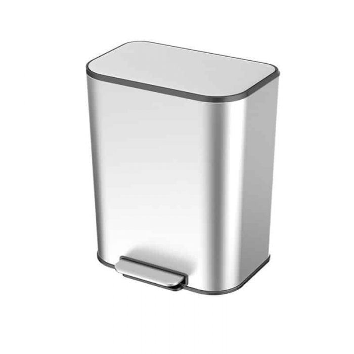 פח נירוסטה דגם LOUI מלבני 5 ליטר בצבע כסוף - Clean Spot קלין ספוט