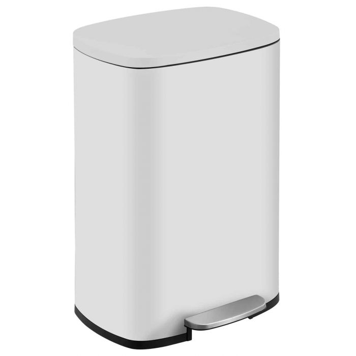 פח נירוסטה דגם Sahara מלבני 50 ליטר צבע לבן מט - Clean Spot קלין ספוט