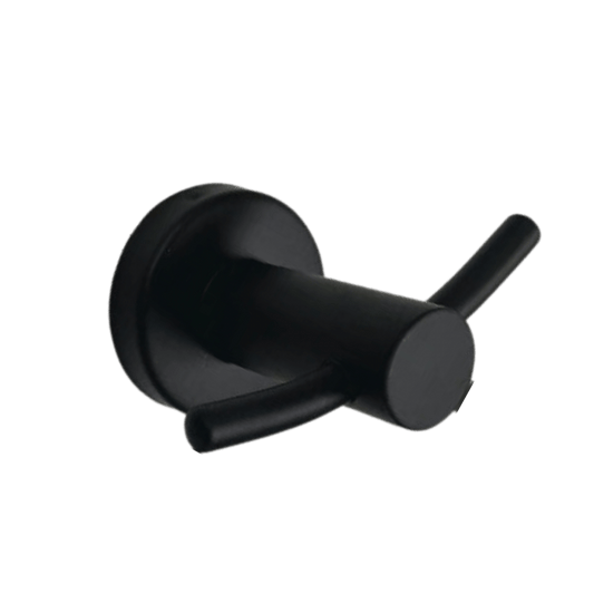 קולב כפול מעוצב לתלייה - צבע שחור מט - Clean Spot קלין ספוט