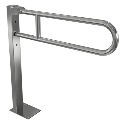 מאחז מתרומם על עמוד נירוסטה 304 לחדר שירותים לנכים - Clean Spot קלין ספוט