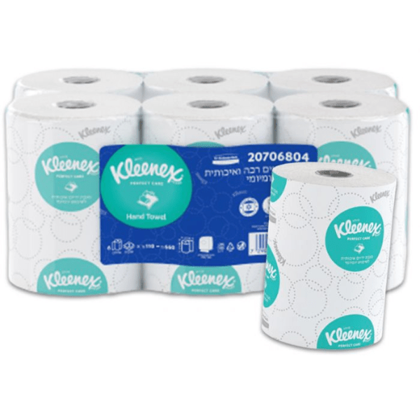 מגבת ידיים ממותגת 6804 RHT SlimRoll קלינקס 110 מטר 6 גלילים - Clean Spot קלין ספוט