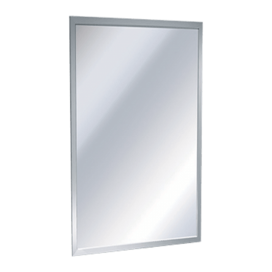 מראה זכוכית חסינה מידה 50/90 ס"מ לחדר שירותים לנכים - מסגרת צבע נירוסטה - Clean Spot קלין ספוט