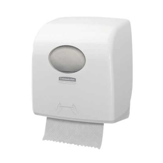 מתקן למגבת ידיים ממותגת בגליל Aquarius Slimroll לבן 79550 - Clean Spot קלין ספוט