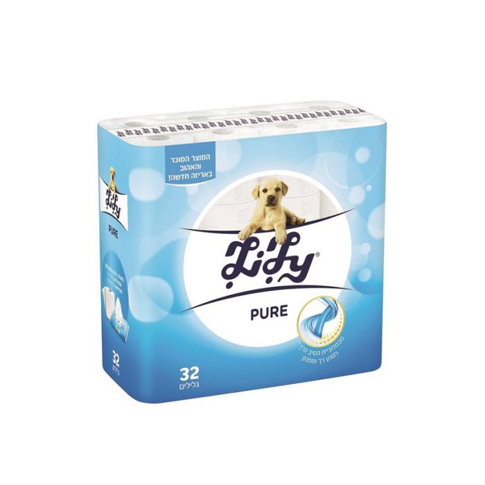 PURE נייר טואלט לילי דו שכבתי רך ומפנק - Clean Spot קלין ספוט