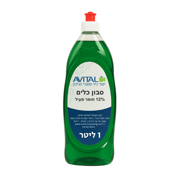 סבון כלים 1 ליטר 12% Eco - Tal - Clean Spot קלין ספוט