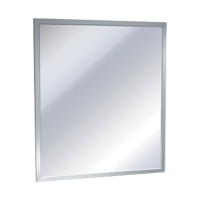 מראה זכוכית חסינה מידה 40/60 ס"מ לחדר שירותים לנכים - מסגרת צבע נירוסטה