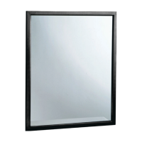 מראה זכוכית חסינה מידה 40/60 ס"מ לחדר שירותים לנכים - מסגרת צבע שחור