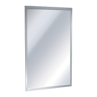מראה זכוכית חסינה מידה 50/90 ס"מ לחדר שירותים לנכים - מסגרת צבע נירוסטה
